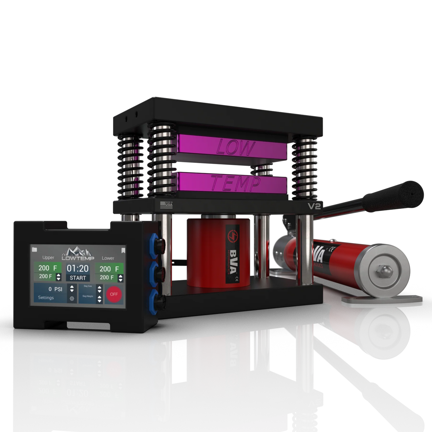Prensa de baja temperatura de 4" x 7" V2 - CONTROLADOR LT3 + SENSOR DE PRESIÓN